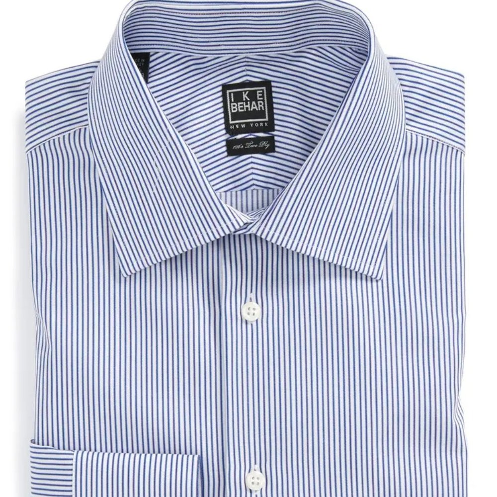 Ike Behar Classic Fit Stripe Dress Shirt